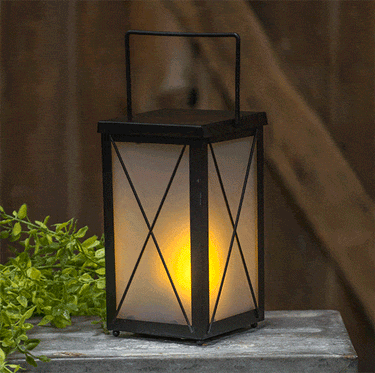 Square Top FireGlow Lantern - The Fox Decor